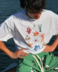 Casual Lotus Eyed Graphic T-shirt