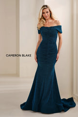 Cameron Blake CB910 Long Mermaid Formal Glitter Evening Gown