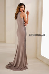 Cameron Blake CB913 Mermaid Fit Long Formal Beaded Evening Dress
