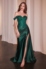 LaDivine CD803 Fitted Sequin Long Prom Evening Dress