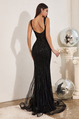 Long Fitted Evening Gown LaDivine CD990