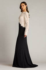 Tadashi Shoji CHK25159L Fitted Long Formal Evening Dress
