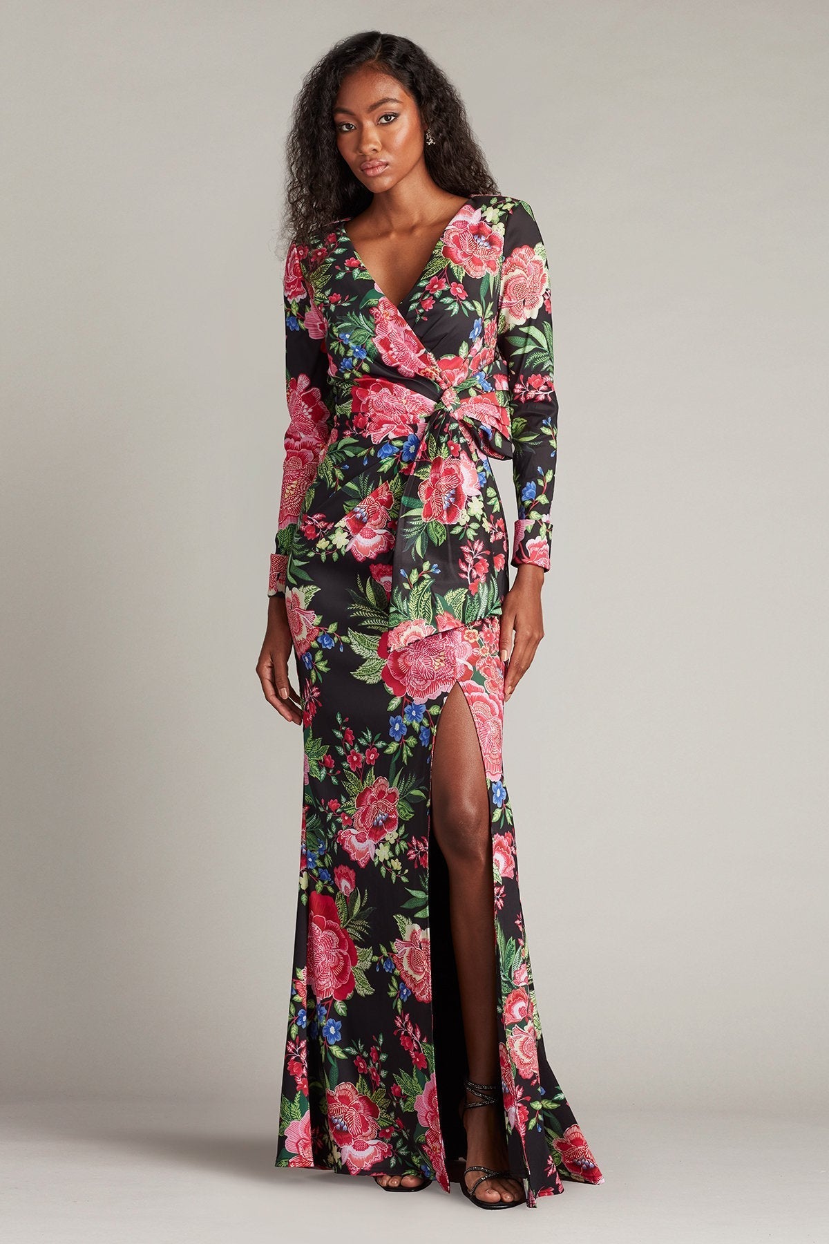 Tadashi Shoji CII24469L Long Printed Formal Floral Dress