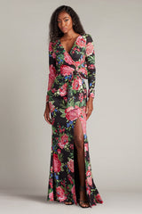 Tadashi Shoji CII24469L Long Printed Formal Floral Dress