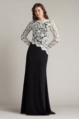 Tadashi Shoji CIM16206LXY Fitted Long Formal A Line Evening Dress