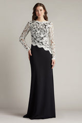 Tadashi Shoji CIM16206LXY Fitted Long Formal A Line Evening Dress