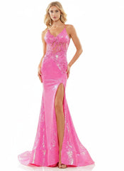 Colors 2848 Colors Long Spaghetti Strap Prom Dress