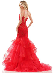 Colors 2899 Colors Long Spaghetti Strap Evening Dress
