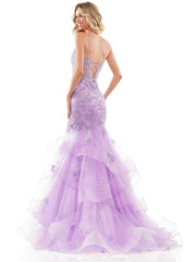 Colors 2899 Colors Long Spaghetti Strap Evening Dress