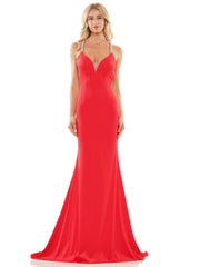 Colors 2974 Colors Long Spaghetti Strap Prom Dress
