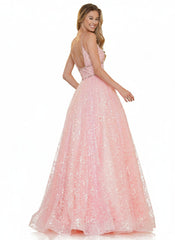 Colors 2288 Prom Long Formal Beaded Mesh Ball Gown