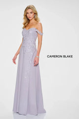 Cameron Blake CB211 Long Formal A Line Sequin Evening Gown