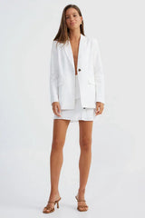 Hale Linen Blazer - White