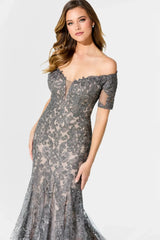 Ivonne D ID925 Beaded Mermaid Formal Long Evening Dress