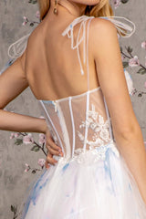 Beaded Formal A Line Long Prom Dress