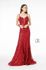 Glitter Sequin Mermaid Long Prom Dress