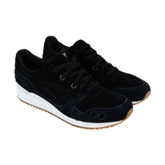 Asics Gel Lyte III HL7X3-9090 Mens Black Suede Lace Up Lifestyle Sneakers Shoes