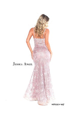 Jessica Angel Long Formal Fitted Lace Dress  857
