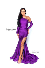 Jessica Angel Long Formal One Shoulder Prom Gown 892