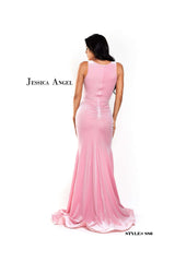 Jessica Angel Long Formal Sleeveless Velvet Gown 886