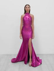 Jessica Angel Long Halter Formal Prom Dress 932