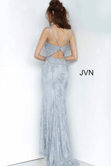 Jovani 66971 Long Fitted Formal Lace Prom Gown