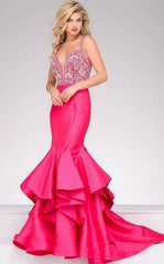 Jovani 32355 Crystal Embellished Long Mermaid Prom Dress