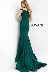 Jovani 55187 Long Off Shoulder Prom Dress
