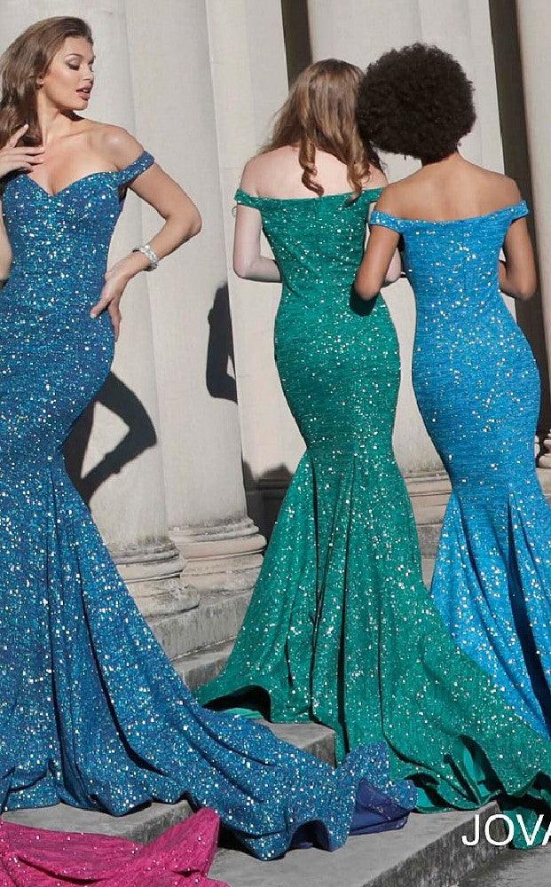 Jovani 60122 Off Shoulder Formal Prom Long Dress