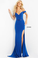 Jovani 06280 Off Shoulder Mermaid Long Prom Dress
