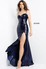 Jovani 07407 Spaghetti Strap Long Formal Prom Dress