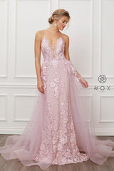 Long Blush Gown Prom Dress