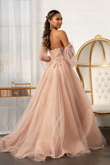 Long Formal Glitter Evening Prom Dress