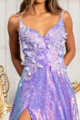 Long Formal Spaghetti Strap Prom Dress