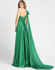 Long Formal Pleated Prom Dress Pleated Detail Mac Duggal 67476