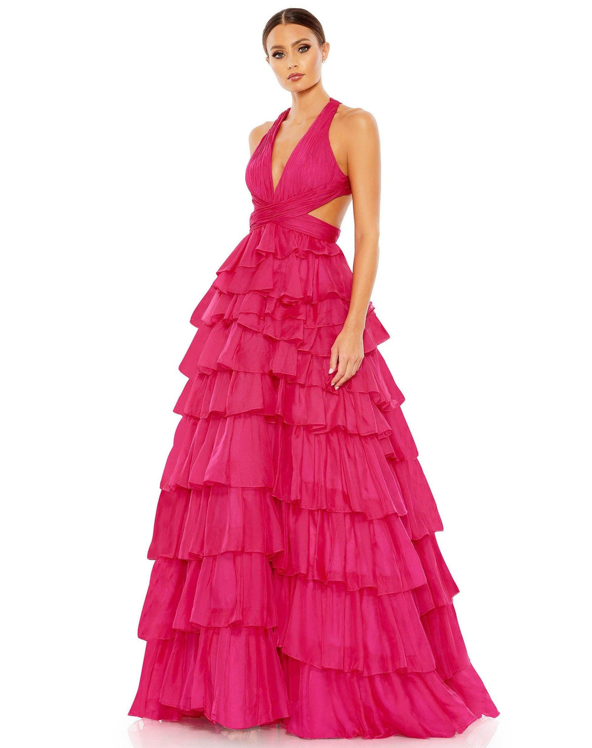 Long Halter Prom Ball Gown Halter Neckline Mac Duggal 67988