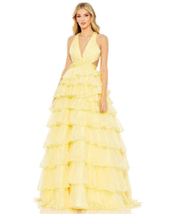Long Halter Prom Ball Gown Halter Neckline Mac Duggal 67988