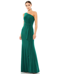 Long One Shoulder Formal Gown One Shoulder Detail Mac Duggal 26581