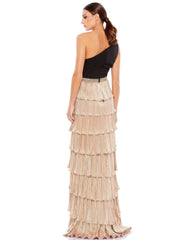 Long One Shoulder Formal Prom Gown One Shoulder Detail Mac Duggal 26541