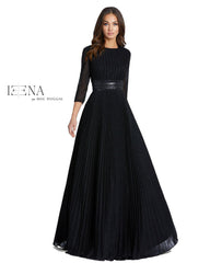 Mac Duggal 55682 Long Sleeves Pleated Formal Dress