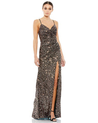 Long Spaghetti Strap Prom Gown Spaghetti Straps Mac Duggal 55700