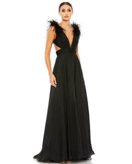 Prom Long Formal Chiffon Dress Chiffon Fabric Mac Duggal 68113