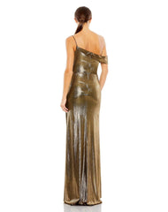 Prom Long Formal Metallic Dress Metallic Fabric Mac Duggal 26728