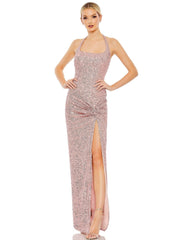 Prom Long Halter Evening Gown Halter Neckline Mac Duggal 11279