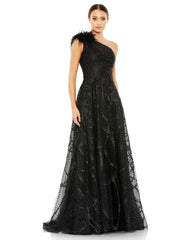 Prom Long One Shoulder Formal Gown One Shoulder Detail Mac Duggal 20389
