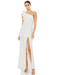 Prom Long One Shoulder Formal Gown One Shoulder Detail Mac Duggal 26665