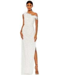 Prom Long One Shoulder Formal Gown One Shoulder Detail Mac Duggal 68139