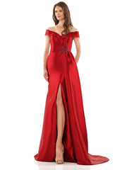 Marsoni Prom Long Off Shoulder Formal Dress 1215