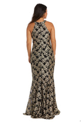 Morgan & Co 22199R  Long Formal Halter Prom Dress