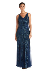 Nightway Long Formal Sequins Dress 21685